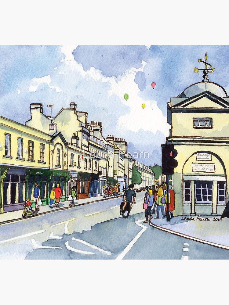 Pulteney Bridge in Bath with balloons by Laura-Fearn