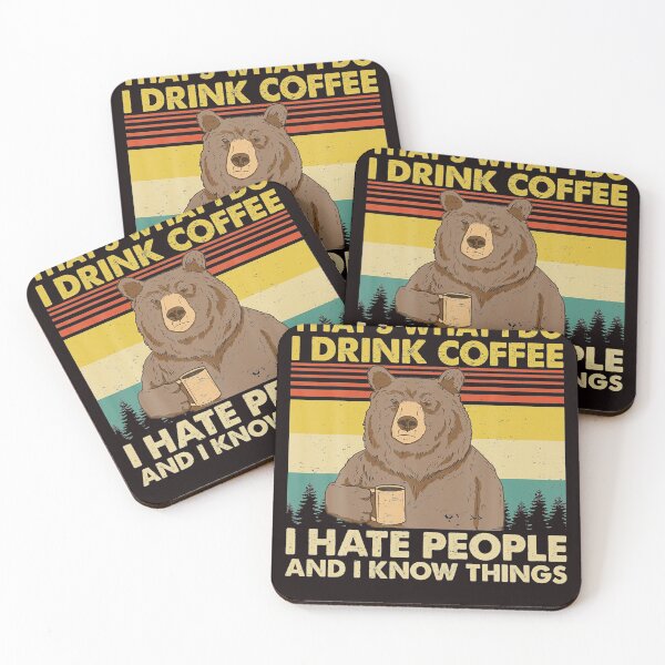 Item preview, That s What I Do I Drink Coffee I Hate People Funny Vintage T Shirt designed and sold by Florianst.