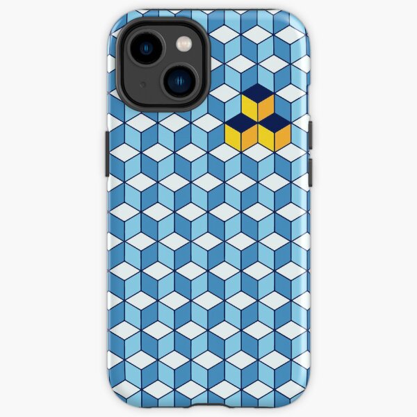 Blue & Orange Tiling Cubes iPhone Tough Case