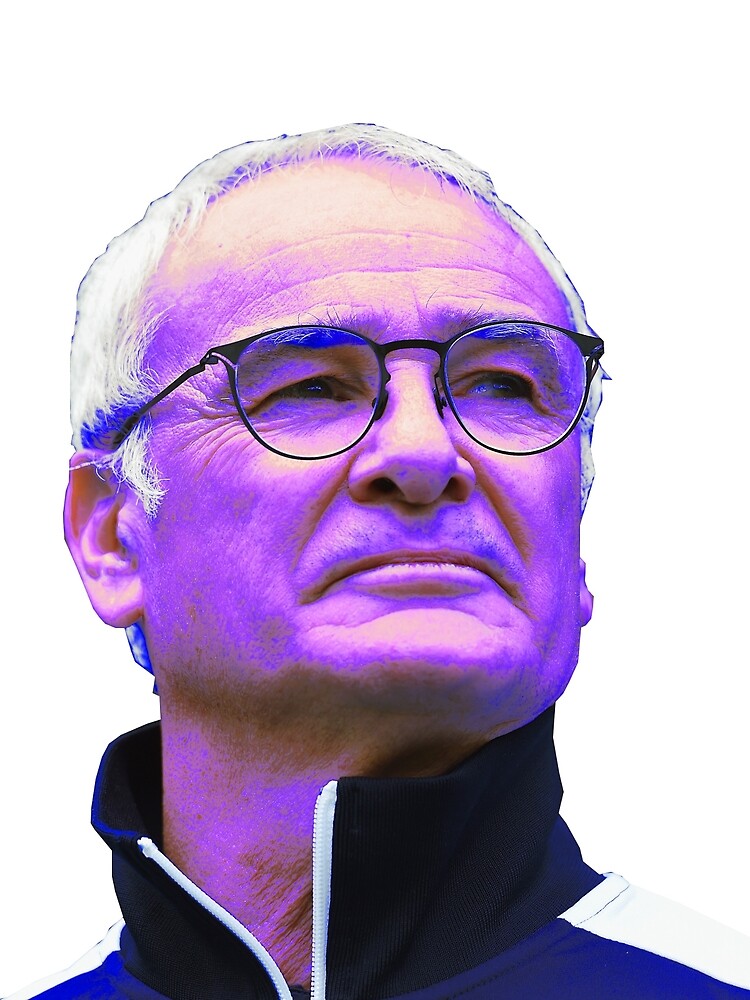 Claudio Ranieri Leicester City Manager Blue Greeting Card