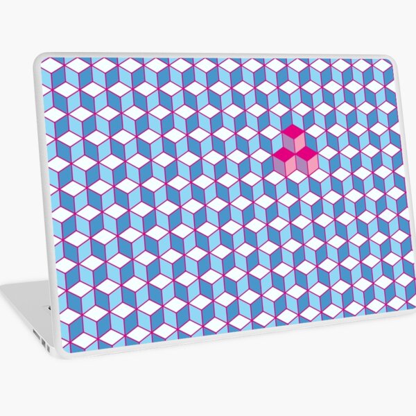 Blue & Pink Tiling Cubes Laptop Skin