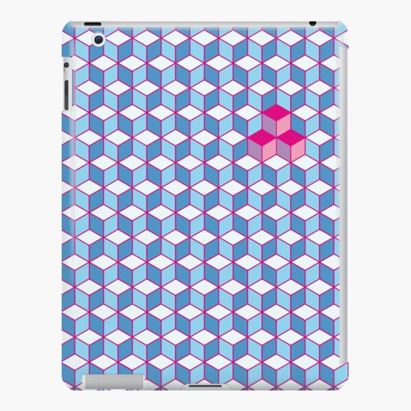 Blue & Pink Tiling Cubes iPad Snap Case