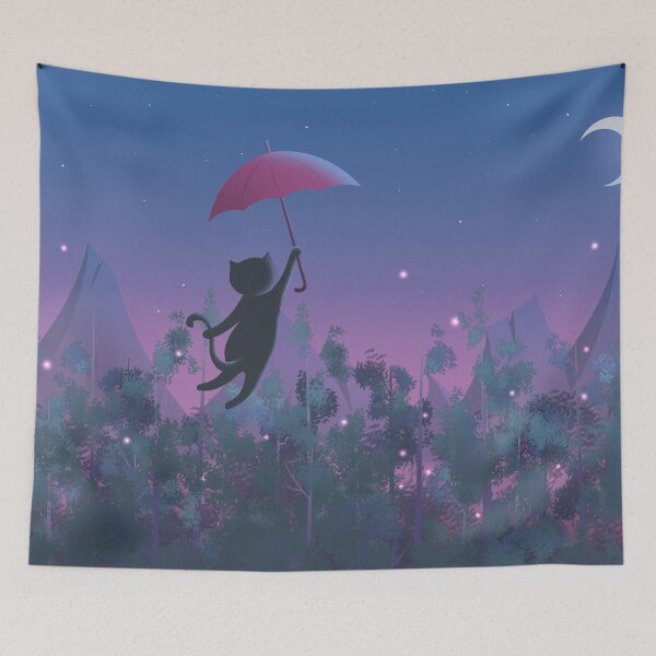 Item preview, Cat Floating Fantasy designed and sold by thecraftapparel.