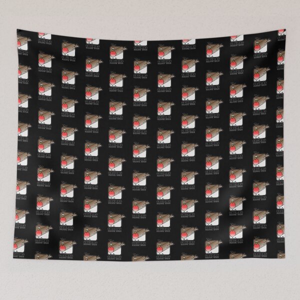 Item preview, Retro Minimalist Square Bird Red Robin Squirds Black designed and sold by Quooki.