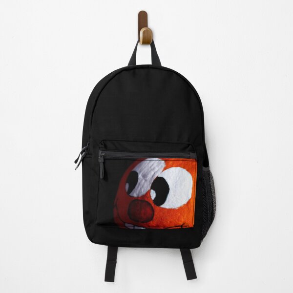 Item preview, Hand painted halloween pumpkin with grinning face on a black background designed and sold by Michaelerch.