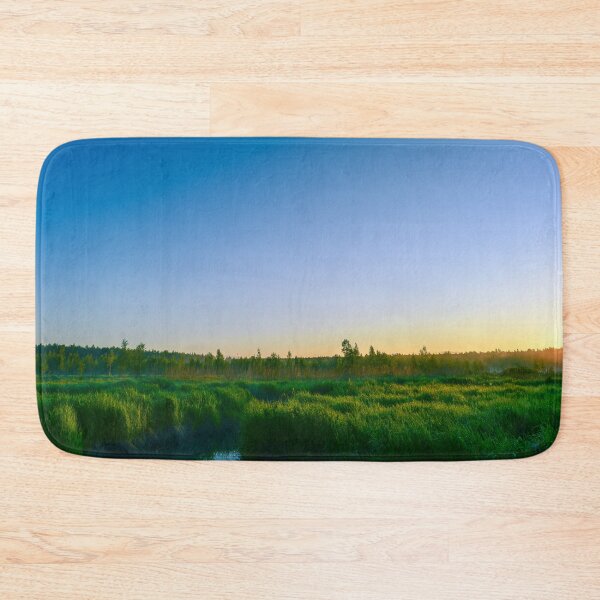 Item preview, Dawn sky over a green grassy marsh designed and sold by yarvin13.