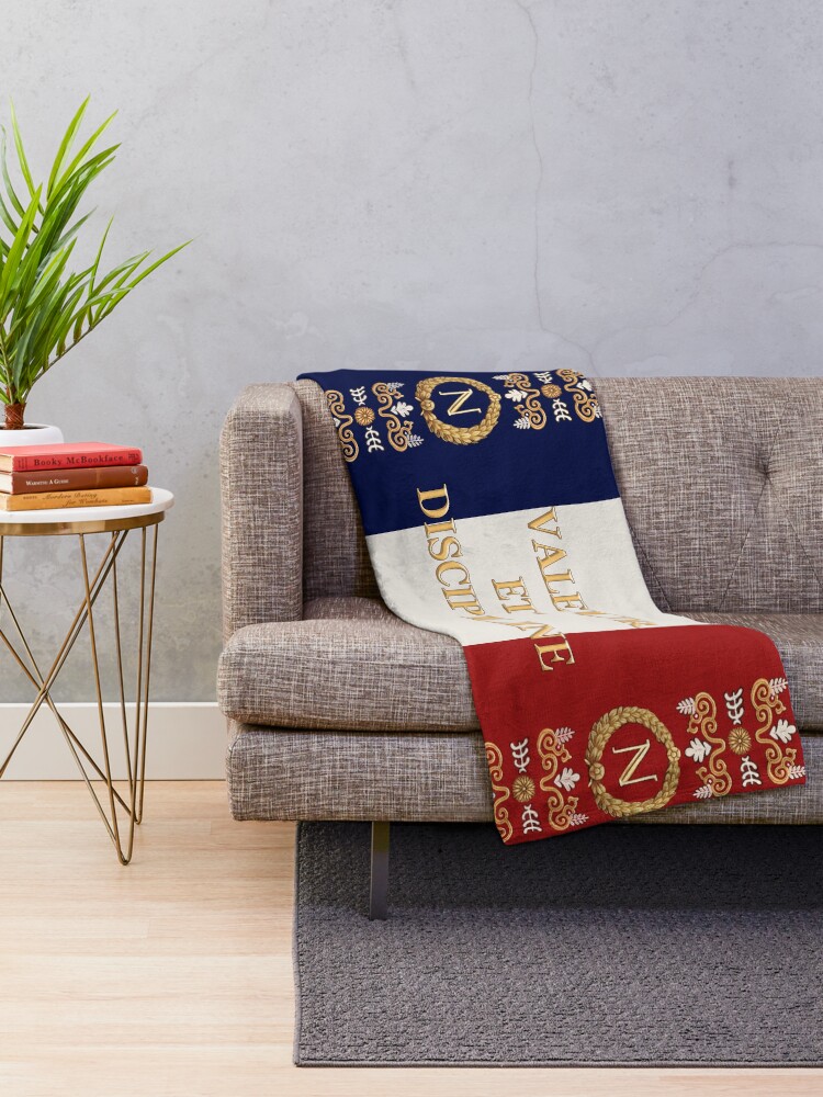 "Napoleonic French regimental flag "Valeur et Discipline"" Throw