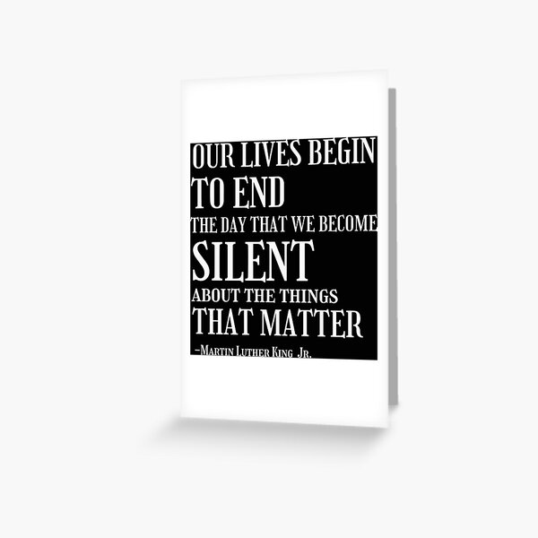 Martin Luther King Jr Quotes Greeting Card