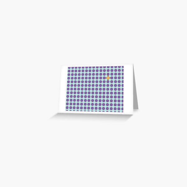Purple & Orange Tessellation Tiles Greeting Card