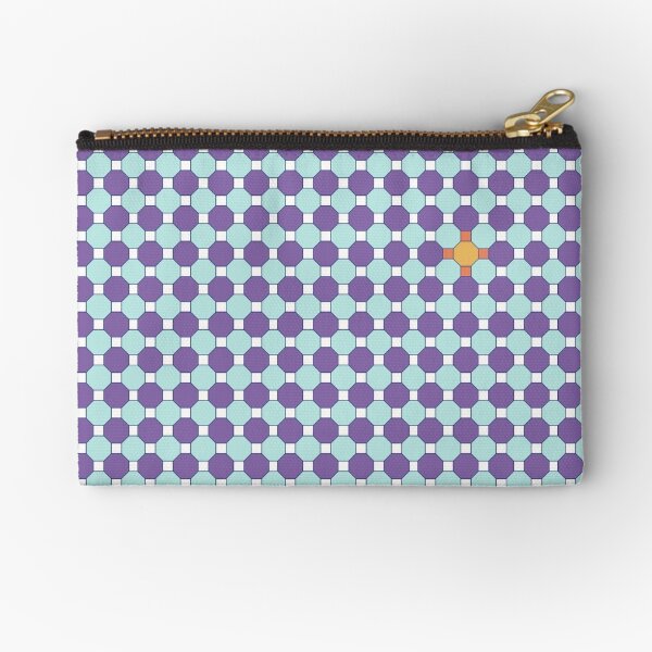 Purple & Orange Tessellation Tiles Zipper Pouch