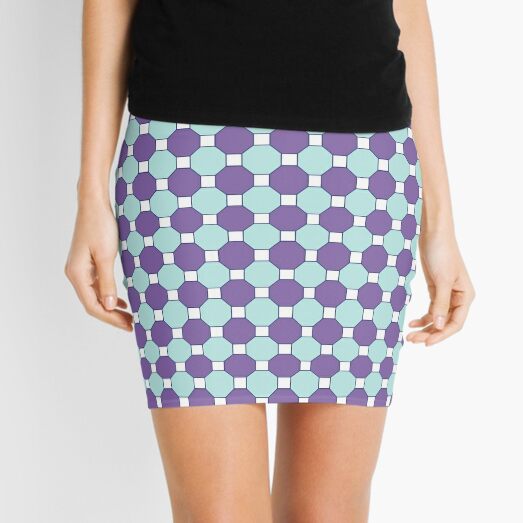 Purple & Orange Tessellation Tiles Mini Skirt