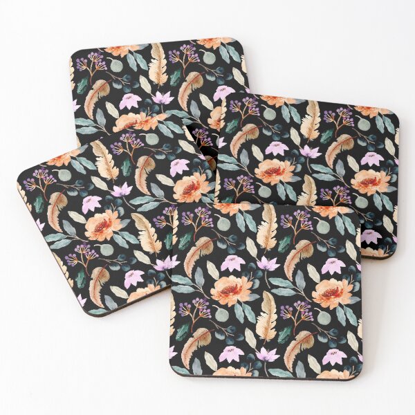 Item preview, Watercolor Floral Feather Seamless Background designed and sold by Dawah-Giraffe.