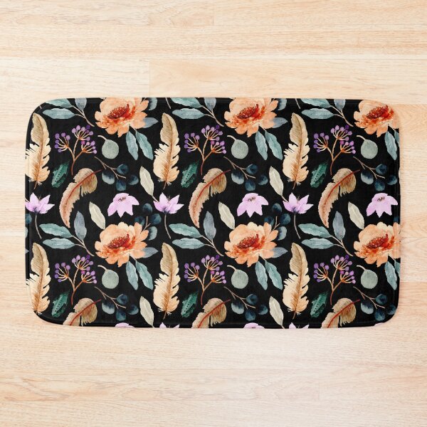 Item preview, Watercolor Floral Feather Seamless Background designed and sold by Dawah-Giraffe.