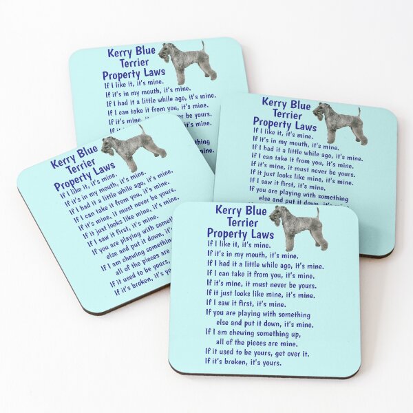 Item preview, Kerry Blue Terrier - property laws  designed and sold by thepetcellar.