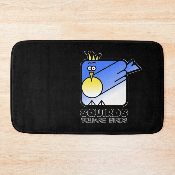 Item preview, Retro Minimalist Square Bird Blue Jay Squirds Black designed and sold by Quooki.