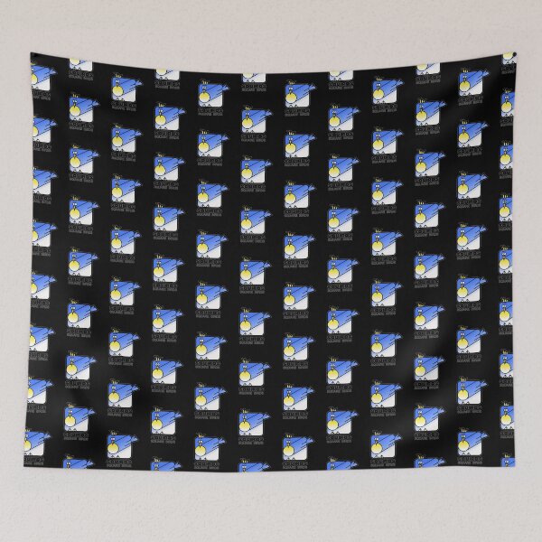 Item preview, Retro Minimalist Square Bird Blue Jay Squirds Black designed and sold by Quooki.