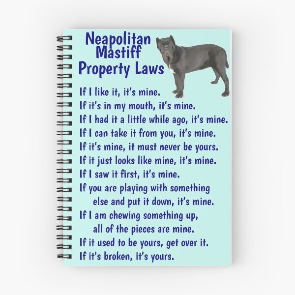 Item preview, Neapolitan Mastiff - property laws  designed and sold by thepetcellar.