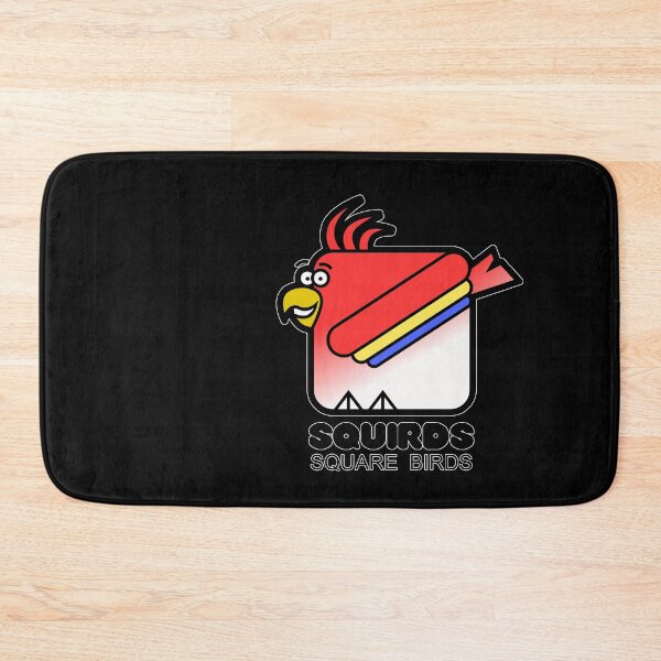Item preview, Square Bird Parrot Retro Minimalist Squirds Black designed and sold by Quooki.