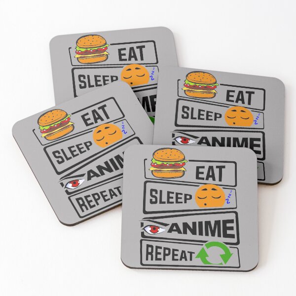 Item preview, Eat Sleep Anime Repeat illustration Funny Anime quotes designed and sold by KO-Design.