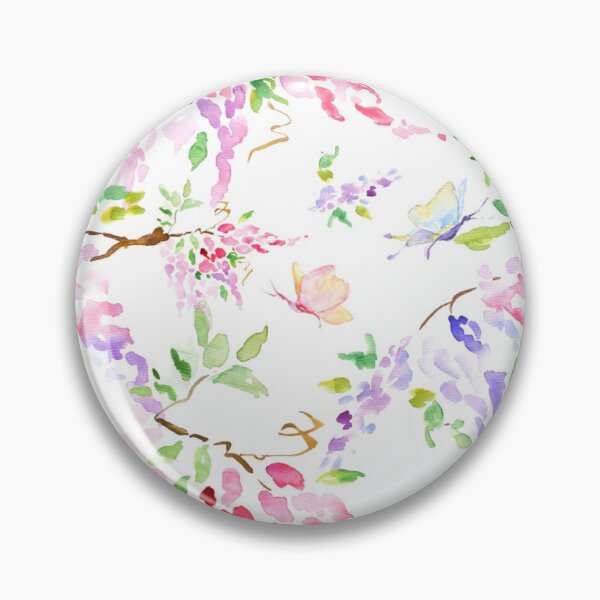 Item preview, Spring floral pattern watercolor original designed and sold by BeeTartprints.