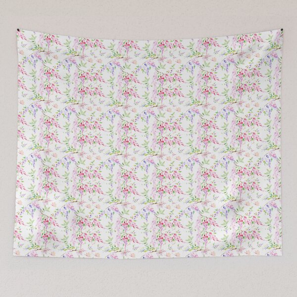 Item preview, Spring floral pattern watercolor original designed and sold by BeeTartprints.