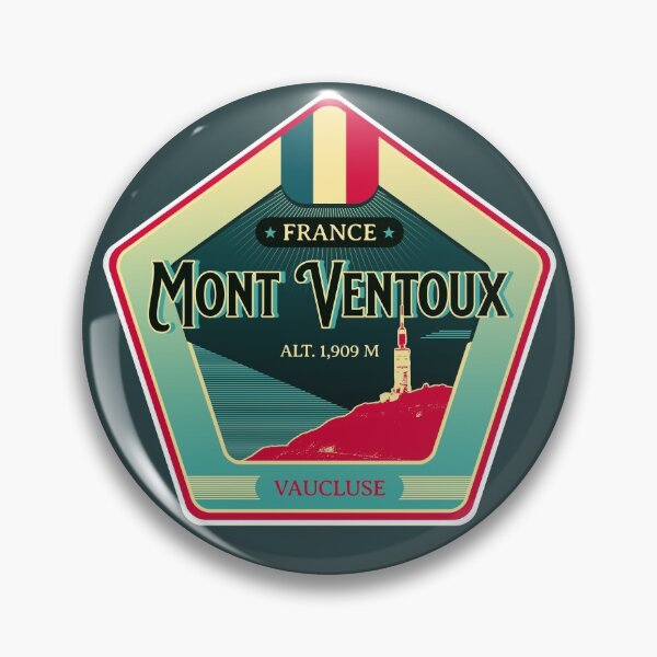 Item preview, Mont Ventoux Retro T-Shirt + Sticker designed and sold by ROADTROOPER.