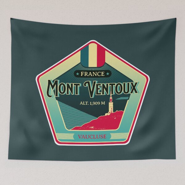 Item preview, Mont Ventoux Retro T-Shirt + Sticker designed and sold by ROADTROOPER.