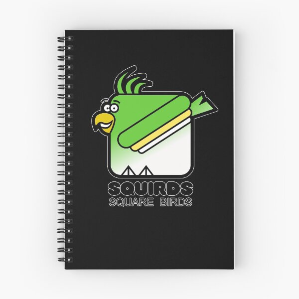Item preview, Square Bird Parakeet Retro Minimalist Squirds Black designed and sold by Quooki.