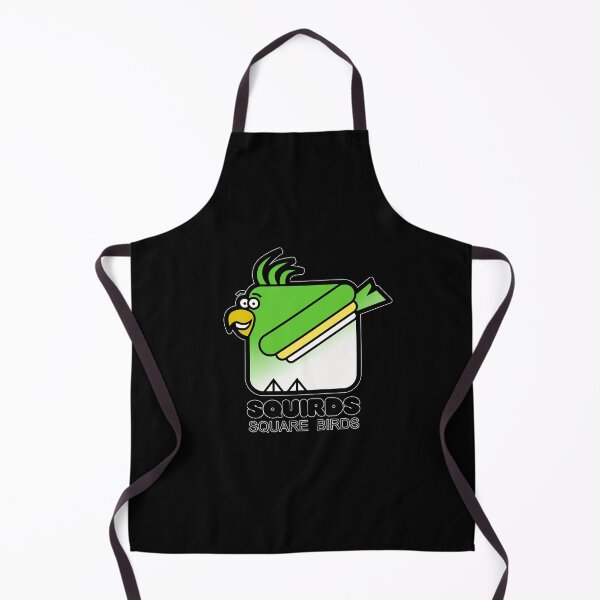 Item preview, Square Bird Parakeet Retro Minimalist Squirds Black designed and sold by Quooki.