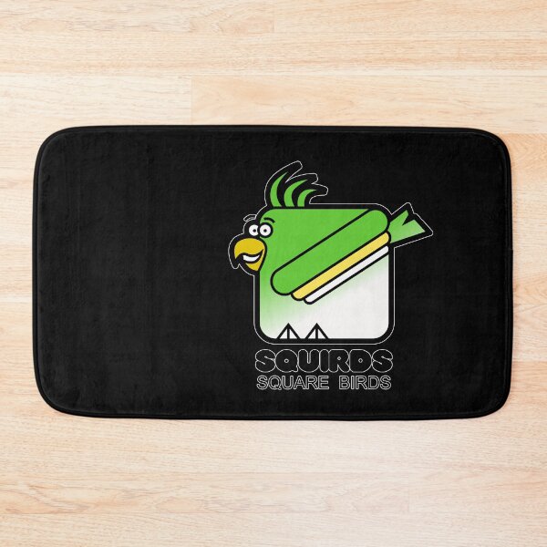 Item preview, Square Bird Parakeet Retro Minimalist Squirds Black designed and sold by Quooki.