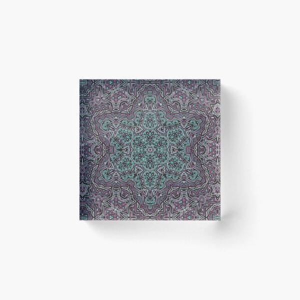 Artikelvorschau, Teal und Pink Muted Kaleidescape entworfen und verkauft von Art-By-Jenna.