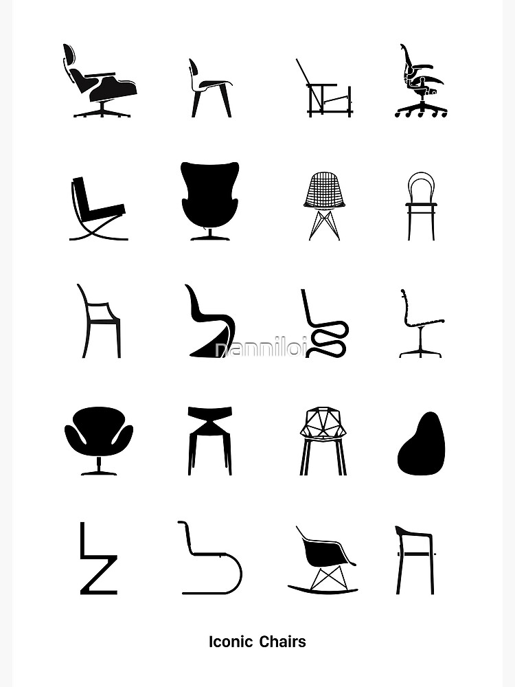 "Design chairs" Poster for Sale by nanniloi Redbubble