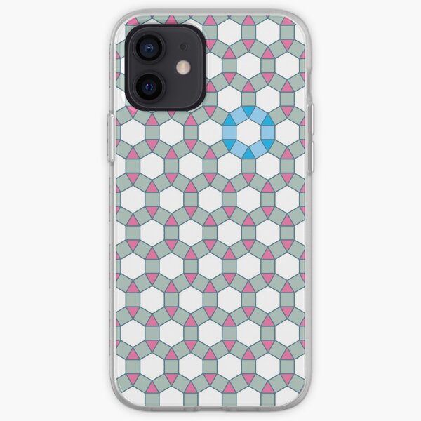 Tiling Tessellation In Green, Blue & Pink iPhone Soft Case
