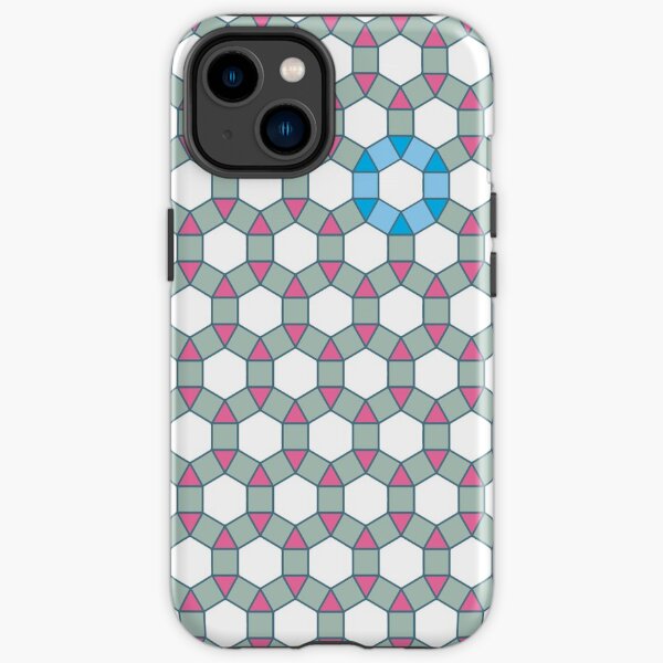 Tiling Tessellation In Green, Blue & Pink iPhone Tough Case