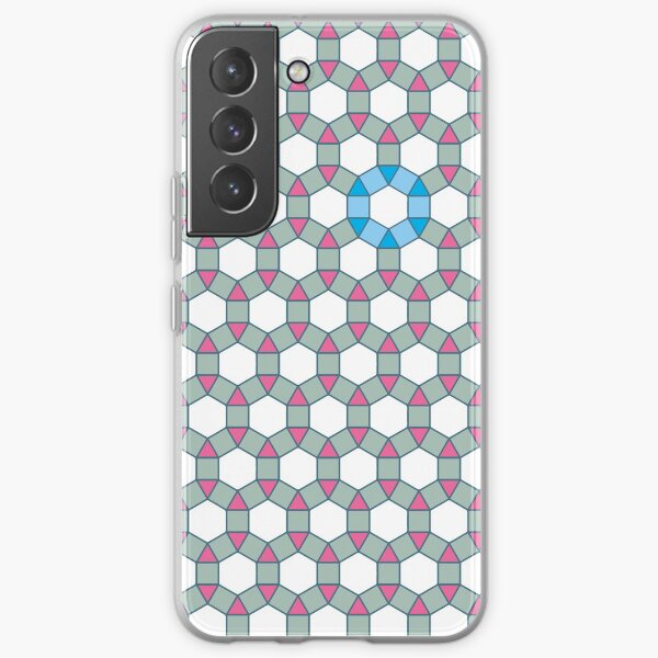 Tiling Tessellation In Green, Blue & Pink Samsung Galaxy Soft Case
