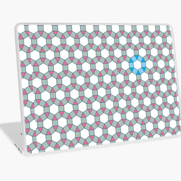 Tiling Tessellation In Green, Blue & Pink Laptop Skin