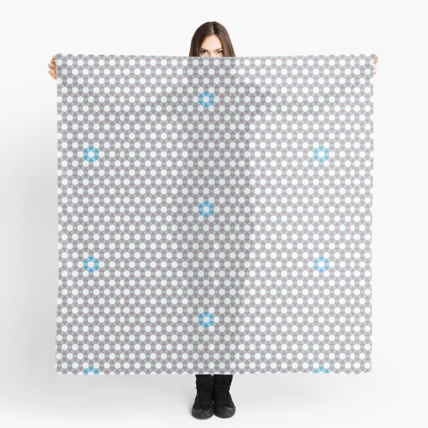 Tiling Tessellation In Green, Blue & Pink Scarf
