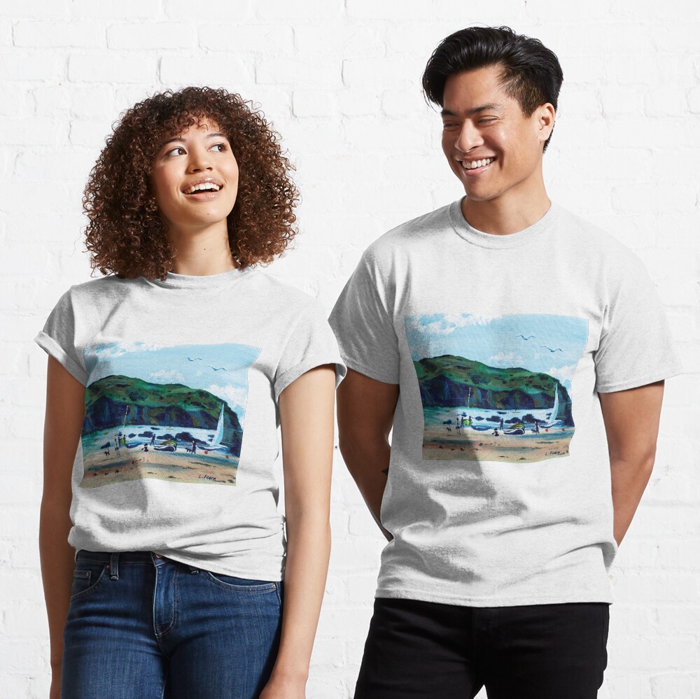 Looking from Hope Cove to Bolberry Down, Kingsbridge, Devon Classic T-Shirt