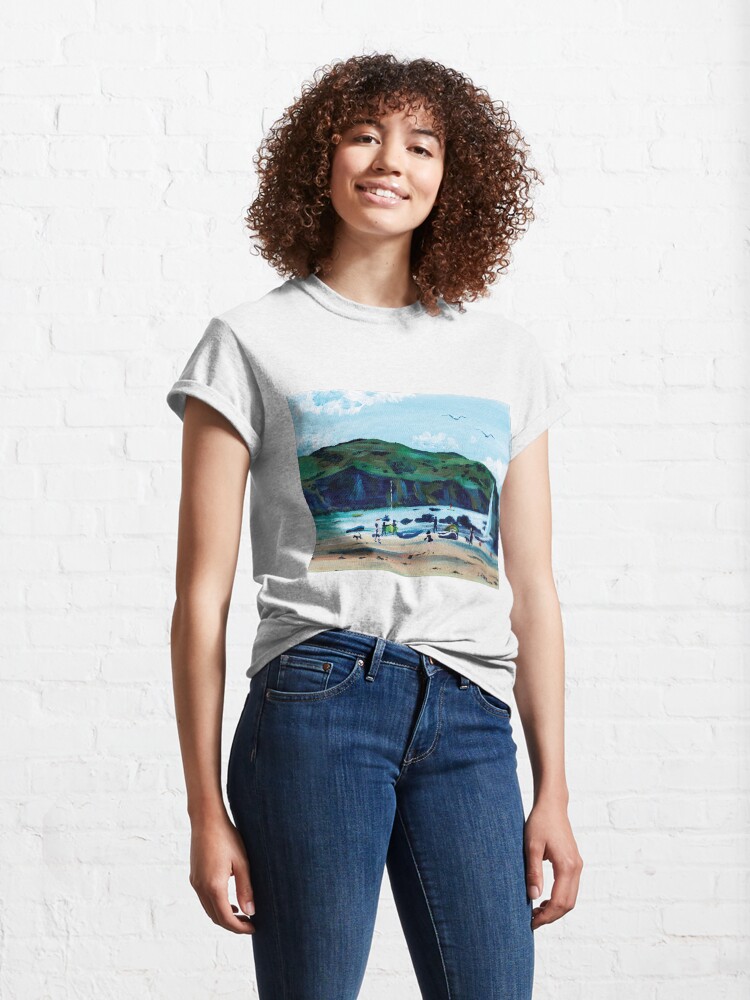 Alternate view of Looking from Hope Cove to Bolberry Down, Kingsbridge, Devon Classic T-Shirt