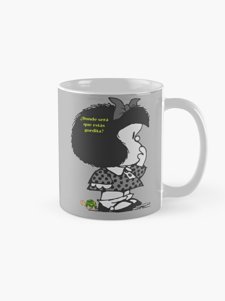 Taza de café con la obra «Mafalda Mafalda Mafalda » de Stratoguayota