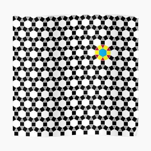 Black & White Tessellation Pattern Poster