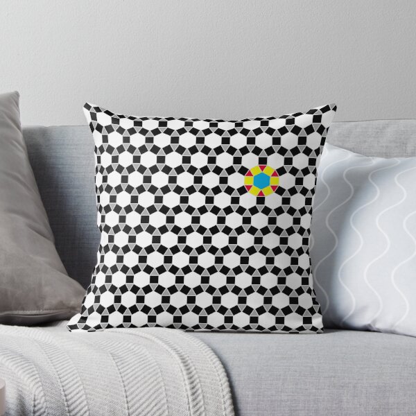 Black & White Tessellation Pattern Throw Pillow