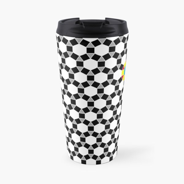 Black & White Tessellation Pattern Travel Mug