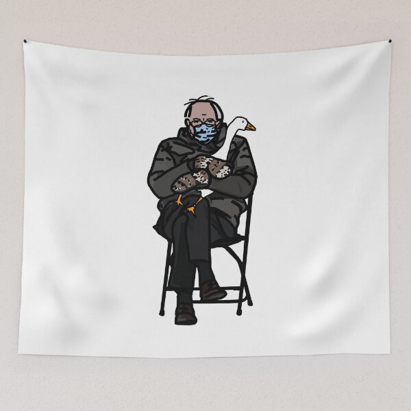 Item preview, Bernie Sanders in Mittens Holding a Goose designed and sold by ellenhenry.
