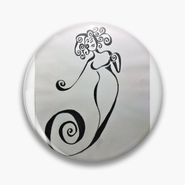Aperçu de l'œuvre Sirène en spirale aux cheveux bouclés créée et vendue par NotWorkingPhD.
