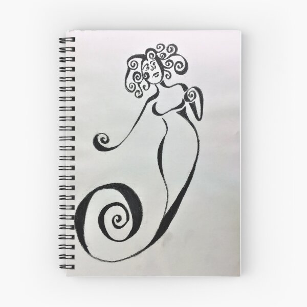 Item preview, Spiral Mermaid with Curly Hair designed and sold by NotWorkingPhD.