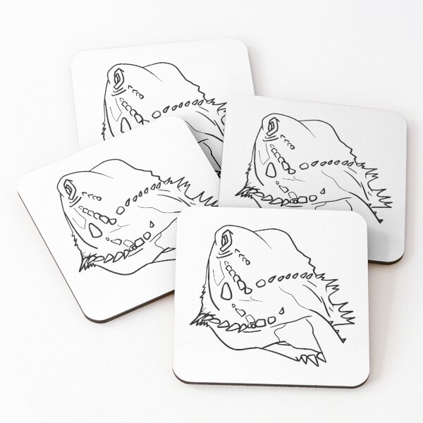 Item preview, Bearded Dragon Head Back Left designed and sold by PrileyRileyArt.