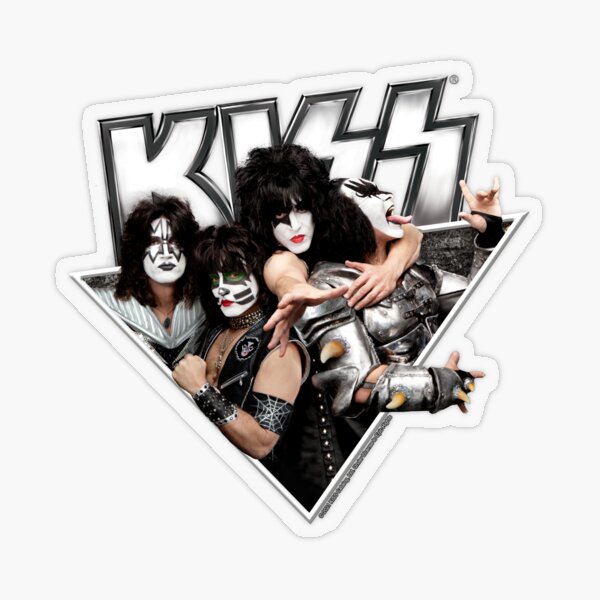 KISS ® The Band - Members Metal Triangle | Sticker
