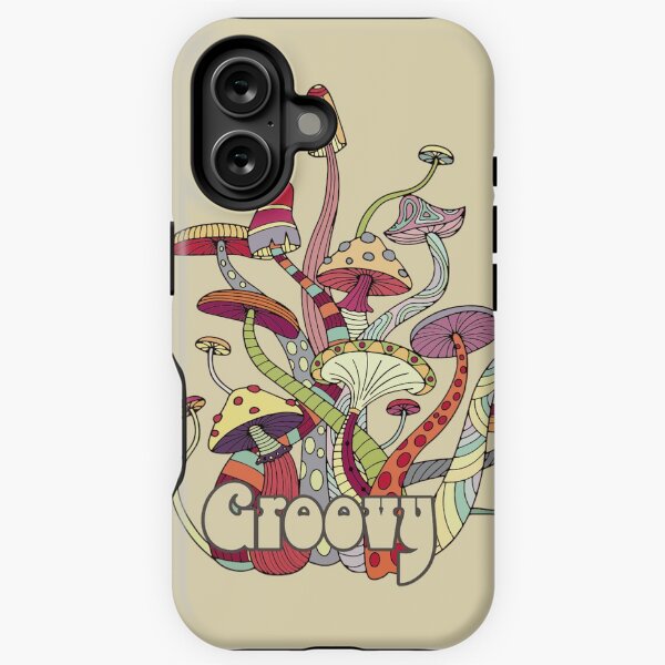Vista previa del artículo con la obra «Hongos Groovy Funky», diseñado y vendido por Alondra.