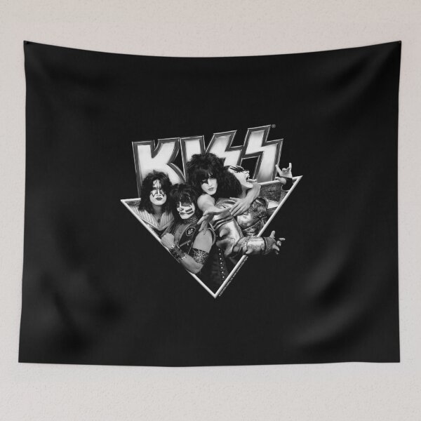 Item preview, KISS ® The Band - Members Metal Triangle (Black and White) designed and sold by musmus76.